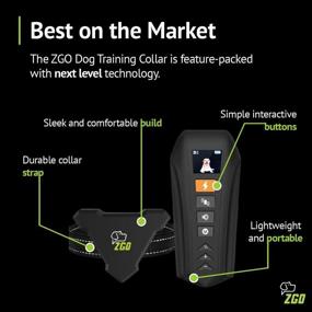 img 1 attached to 🐶 ZGO Shock Collars for Dogs with Remote: Rechargeable, Waterproof, and Long-Range Training Collar - 3 Modes, 7 Sensitivity Levels for Optimal Bark Control