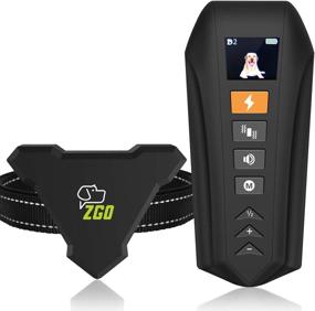 img 4 attached to 🐶 ZGO Shock Collars for Dogs with Remote: Rechargeable, Waterproof, and Long-Range Training Collar - 3 Modes, 7 Sensitivity Levels for Optimal Bark Control