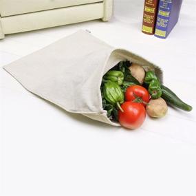 img 3 attached to Хлопковый сумка для фруктов и овощей на завязках 2 дюйма от Augbunny
