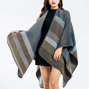 img 2 attached to Navy Oversize Blanket Kollie More 04: Идеальные женские аксессуары для шарфов и шали