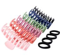 💇 xzentials large hair claw clips - 4.3-inch matte jaw clips for thick hair, 6-pack strong hold hair claws with bonus hair ties for women and girls logo