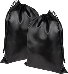 img 2 attached to Premium Satin Bags with Drawstring - Set of 12 for Lingerie, Jewelry, Party Favors & More (8 x 11 inch, Black)