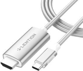img 4 attached to LENTION 6FT USB C to HDMI 2.0 Cable Adapter - 4K/60Hz Compatible with MacBook Pro, iPad, Chromebook & More (CB-CU707, Silver)