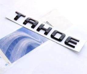 img 3 attached to 🏷️ OEM Black Tahoe Nameplate Emblem: Shiny Alloy Letter Badge for GM 07-16 Tahoe - Buy Now!