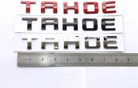 img 1 attached to 🏷️ OEM Black Tahoe Nameplate Emblem: Shiny Alloy Letter Badge for GM 07-16 Tahoe - Buy Now!