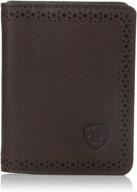 👞 ariat men's boot bifold copper: quality wallet for the stylish gentleman logo