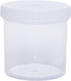 img 2 attached to 6oz Clear Plastic Storage Jars (12 Pack) - Airtight Containers with White Lids, Ideal for Makeup, Slime Making, DIY Crafts, Gifts, Spices - Refillable Organizer Containers