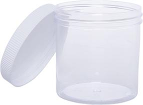 img 3 attached to 6oz Clear Plastic Storage Jars (12 Pack) - Airtight Containers with White Lids, Ideal for Makeup, Slime Making, DIY Crafts, Gifts, Spices - Refillable Organizer Containers