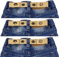 👖 sister's choice: 3 pack of adjustable snap belts for baby/toddler boys & girls pants logo