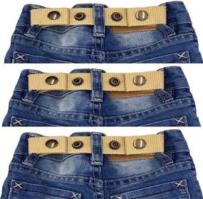 img 4 attached to 👖 Sister's Choice: 3 Pack of Adjustable Snap Belts for Baby/Toddler Boys & Girls Pants