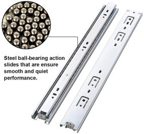 img 3 attached to 📦 VALISY 2 Pairs of 10-Inch Full Extension Side Mount Ball Bearing Sliding Drawer Slides, Offered in Lengths of 10&#34;, 12&#34;, 14&#34;, 16&#34;, 18&#34;, and 20&#34;