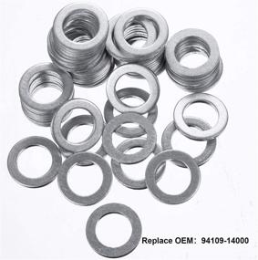 img 2 attached to Aluminum Washers Gaskets Compatible 94109 14000