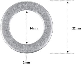 img 3 attached to Aluminum Washers Gaskets Compatible 94109 14000