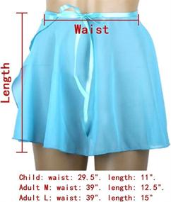 img 1 attached to GOGO TEAM Sheer Wrap Skirt: 🩰 Ballet Dancewear for Child & Adult Dancers