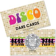 🕺 70's disco fever party game scratch off dare cards - 22 count by big dot of happiness logo