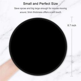 img 3 attached to Hsurbtra Mouse Pad: Premium-Textured Small Round Mousepad 8.7 x 8.7 Inch Black