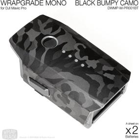 img 1 attached to DJi Mavic Pro Battery Wrapgrade Mono Skin - Black Bumpy CAMO, Compatible