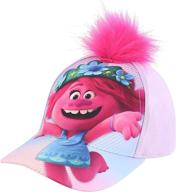 dreamworks toddler hat for girl’s ages 4-7: trolls kids baseball cap - stylish and sun-protective logo