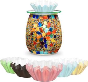 img 4 attached to 🌈 Flippin' Happy Reusable & Leakproof Wax Melts Warmer Liners - 25 Pack of Multicolored Cup Liners for Electric Wax Warmers