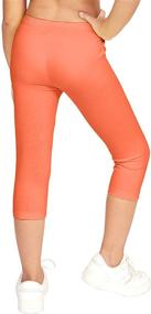 img 3 attached to 🌿 CAOMP Organic Cotton Spandex Girls' Leggings - High-Quality Clothing for Leggings