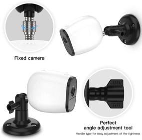 img 1 attached to 📷 Koroao Upgraded Indoor/Outdoor Security Wall Mount for Arlo & Wyze Cam - More Stable and Flexible Accessories (2Pack, Black)