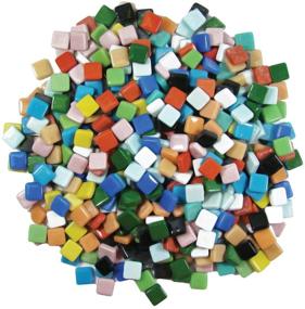 img 1 attached to Vibrant 3/8-Inch Jennifer's Mosaics Classico Mosaic Tiles - Assorted Colors - 3-Pound Pack