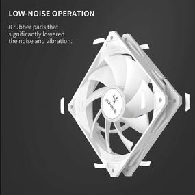 img 2 attached to 🌈 upHere NT12CF4 - 120мм 4-контактный вентилятор корпуса белого цвета с высоким воздушным потоком и радужной подсветкой LED для охлаждения компьютерных корпусов (3 штуки)