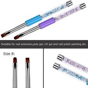 img 3 attached to Ycyan Rhinestone Professional Brushes Multi Colored