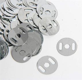 img 2 attached to SBYURE Magnetic Button Clasps - Set of 40 Snaps for Sewing, Crafts, Purses, Bags, Clothes - 18 mm Fastener Clasp Knitting Buttons - Silver Color