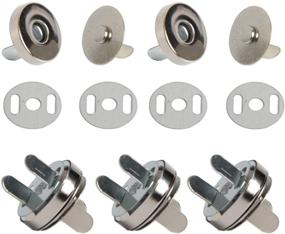 img 4 attached to SBYURE Magnetic Button Clasps - Set of 40 Snaps for Sewing, Crafts, Purses, Bags, Clothes - 18 mm Fastener Clasp Knitting Buttons - Silver Color