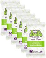 🖐️ alcohol-free hand sanitizer wipes by boogie wipes, hypoallergenic, moisturizing aloe formula, for adults and kids, 6 packs of 20 wipes (120 total wipes) logo