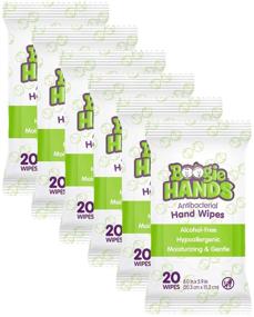 img 4 attached to 🖐️ Alcohol-Free Hand Sanitizer Wipes by Boogie Wipes, Hypoallergenic, Moisturizing Aloe Formula, for Adults and Kids, 6 Packs of 20 Wipes (120 Total Wipes)