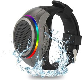 img 3 attached to Frewico X10 Водонепроницаемые часы-динамик с Bluetooth, TWS+ голосовым управлением, LED-сигнальной лампой, MP3-плеером, микрофоном и слотом для карт памяти Micro SD.