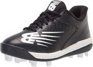 stylish and supportive: new balance molded baseball little girls' shoes for enhanced performance logo