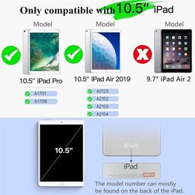 img 3 attached to 🔌 Keyboard Case for iPad Air 3 2019 and iPad Pro 10.5 - Detachable Wireless Keyboard, Auto Sleep/Wake, Pencil Holder