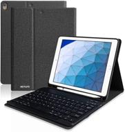 🔌 keyboard case for ipad air 3 2019 and ipad pro 10.5 - detachable wireless keyboard, auto sleep/wake, pencil holder logo