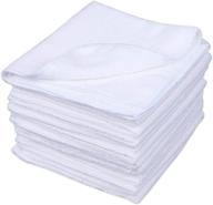 🧺 cartman microfiber cleaning cloth - pack of 30, white - all purpose towels (14x14 inch) logo