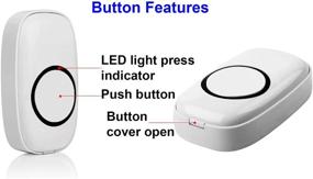 img 1 attached to 🔔 SadoTech Wireless PIR Motion Sensor Doorbell with Remote Button, Extended Reset Delay (30 sec), 25-ft Detection Range, 50+ Chimes