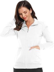 img 1 attached to 👚 JEYONG Women's Zip Up Scrub Jacket - Ultimate Comfort and Style!