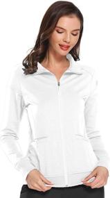 img 2 attached to 👚 JEYONG Women's Zip Up Scrub Jacket - Ultimate Comfort and Style!