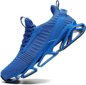 img 4 attached to 👟 Ultimate Comfort and Support: Men's Non-Slip Walking Sneakers with Breathable Design for Jogging