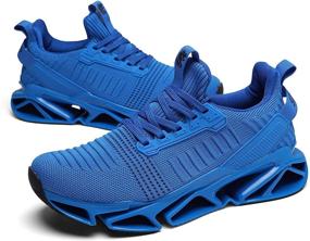 img 2 attached to 👟 Ultimate Comfort and Support: Men's Non-Slip Walking Sneakers with Breathable Design for Jogging