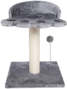 img 4 attached to 🐱 Baby Cat Scratching Post and Tree - Natural Sisal Tower with Carpeted Platform and Plush Ball - Cat Furniture designed for Kittens and Small Cats