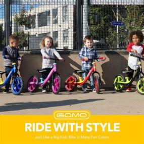 img 1 attached to 🚲 GOMO Balance Bike - Toddler Training Bike for 18 Months to 5 Year Old Kids - Cool Colors Push Bikes for Toddlers/No Pedal Scooter Bicycle with Footrest