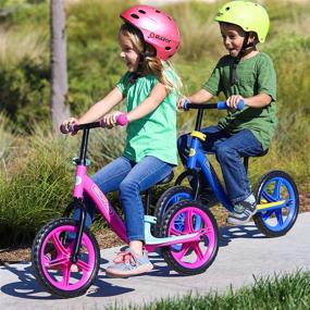 img 3 attached to 🚲 GOMO Balance Bike - Toddler Training Bike for 18 Months to 5 Year Old Kids - Cool Colors Push Bikes for Toddlers/No Pedal Scooter Bicycle with Footrest