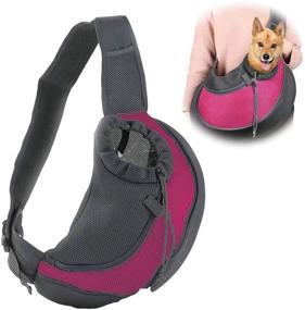 img 4 attached to 🐾 USPacific Pet Sling Carrier - Mesh Travel Single Shoulder Bag for Convenient Pet Travel