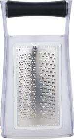 img 1 attached to 🔪 MIU France 3-Sided Stainless Steel Box Grater: Effortless Grating and Shredding in Silver