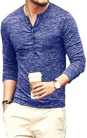 img 3 attached to 👕 MLANM Casual Henley Sleeve T Shirt: Comfortable and Stylish Men's Clothing and Shirts