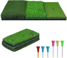 img 4 attached to 🏌️ NEWCARE Golf Hitting Mat: 3-in-1 Foldable Grass Mat for Enhanced Golf Practice and Training