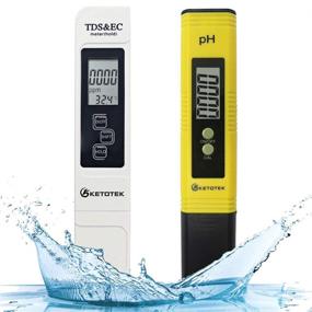 img 4 attached to 🌊 KETOTEK 3-in-1 Digital TDS-EC-Temp Water Tester with ±2% Accuracy for Aquariums, Hydroponics, and RO System - pH Meter Included with 0-14.00 Range and 0.01 Accuracy - Ideal for Testing TDS and pH of Water